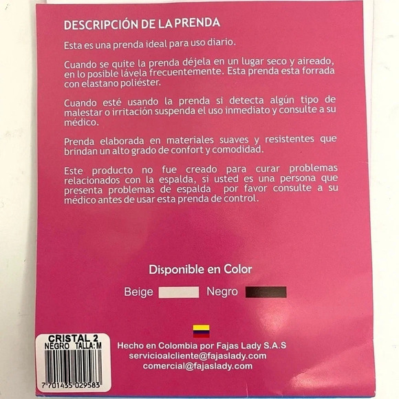 Lady Comfort BUTT LIFTER SHAPER SHORT
Colombian Shaper Tummy Control Black M/L - Picture 9 of 11